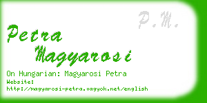 petra magyarosi business card